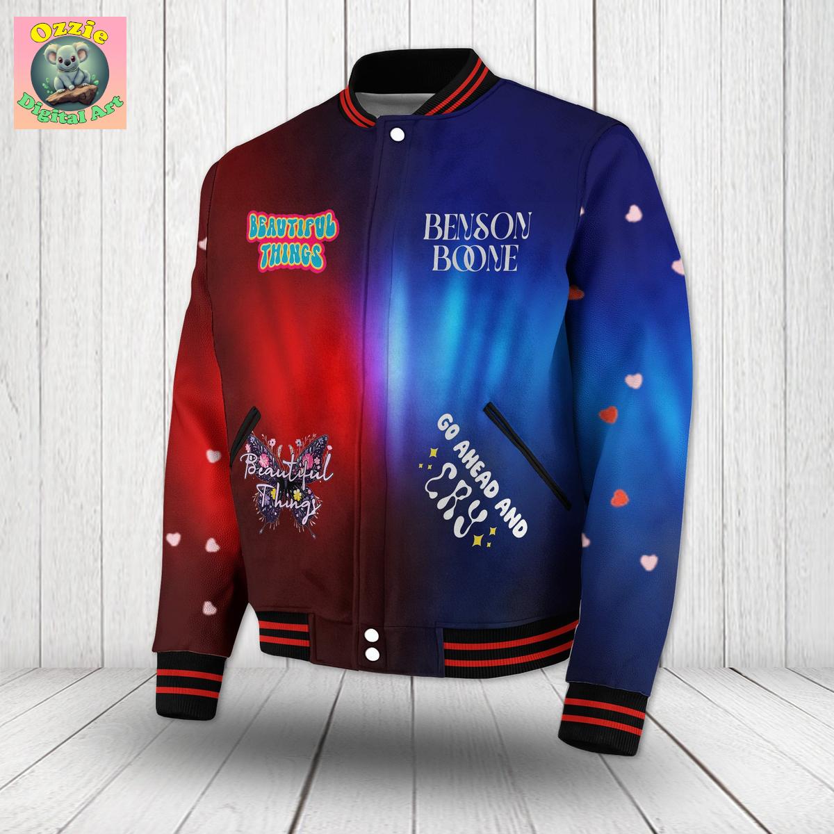 Benson Boone American Heart Tour Baseball Jacket Benson Boone American Heart Tour Baseball Jacket