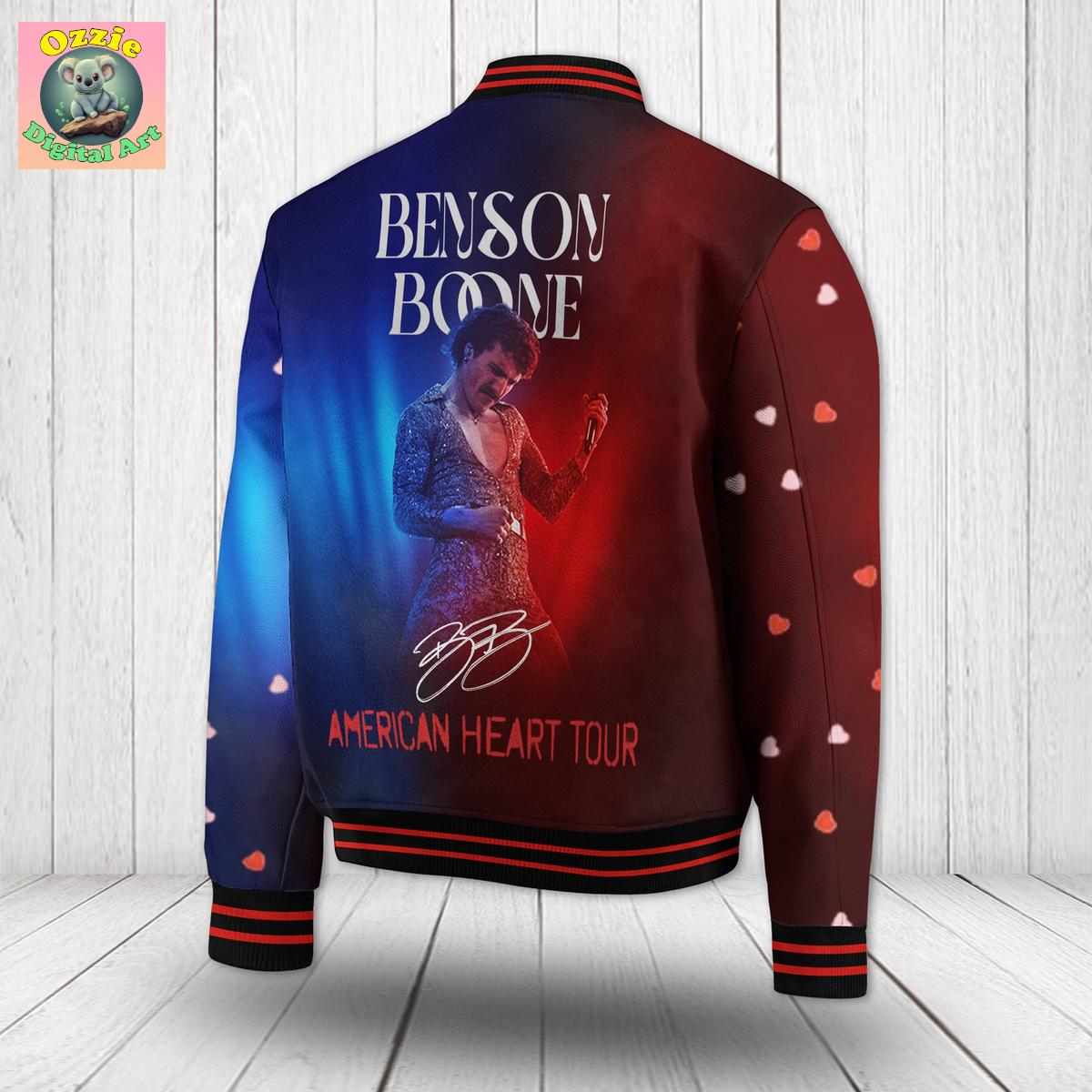 Benson Boone American Heart Tour Baseball Jacket Benson Boone American Heart Tour Baseball Jacket