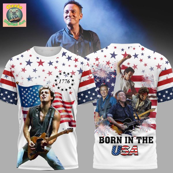 Bruce Springsteen Born In The USA Happy 4th Of July Hoodie T Shirt