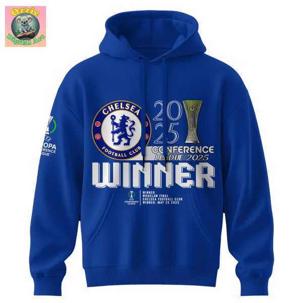 Chelsea FC Europe UEFA Conference League Champions 2025 Hoodie T Shirt