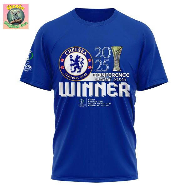 Chelsea FC Europe UEFA Conference League Champions 2025 Hoodie T Shirt