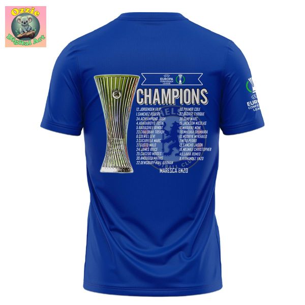 Chelsea FC Europe UEFA Conference League Champions 2025 Hoodie T Shirt