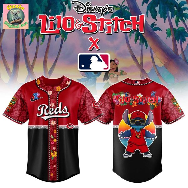 Cincinnati Reds Lilo & Stitch 2025 Baseball Jersey