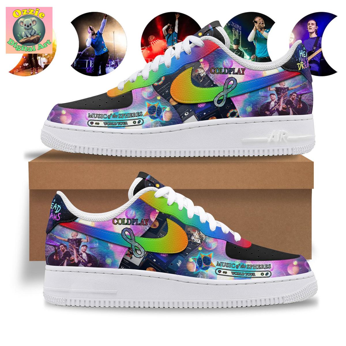 Coldplay Music Of The Spheres World Tour 2025 Air Force 1 Shoes Coldplay Music Of The Spheres World Tour 2025 Air Force 1 Shoes