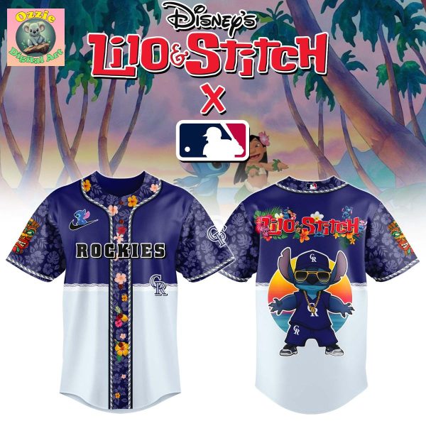 Colorado Rockies Lilo & Stitch 2025 Baseball Jersey