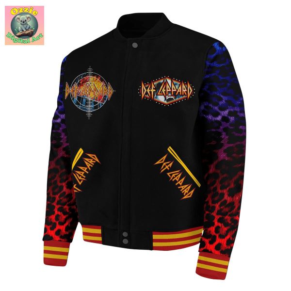 Def Leppard Pour Some Sugar On Me Tour 2025 Baseball Jacket