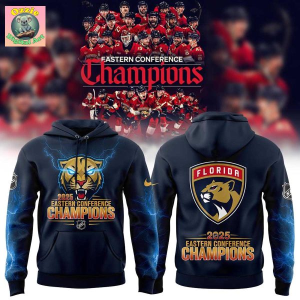 Florida Panthers 2025 Eastern Conference Champions Blue Hoodie T Shirt