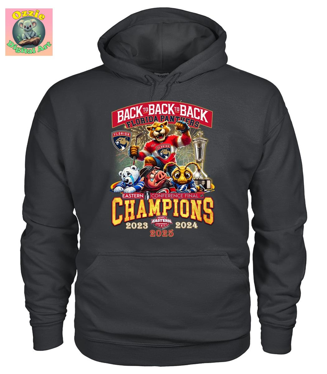 Florida Panthers Back To Back To Back Eastern Conference Finals Champions T Shirt Florida Panthers Back To Back To Back Eastern Conference Finals Champions T Shirt
