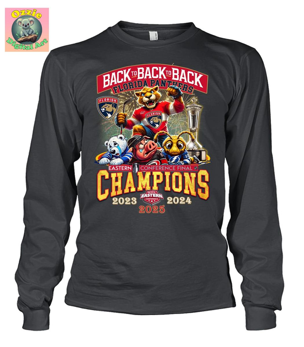 Florida Panthers Back To Back To Back Eastern Conference Finals Champions T Shirt Florida Panthers Back To Back To Back Eastern Conference Finals Champions T Shirt