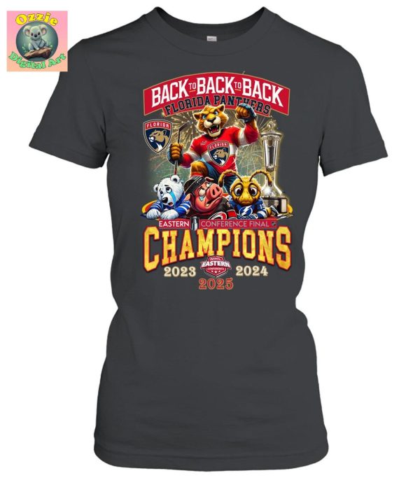 Florida Panthers Back To Back To Back Eastern Conference Finals Champions T Shirt