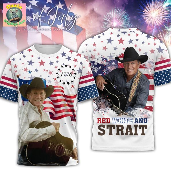 George Strait Red White 4th Of July Hoodie T Shirt