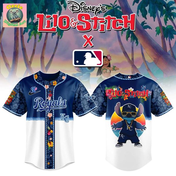 Kansas City Royals Lilo & Stitch 2025 Baseball Jersey