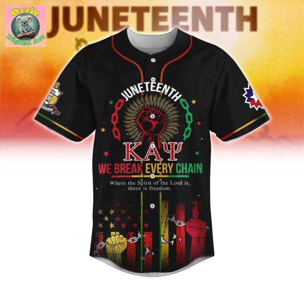 Kappa Alpha Juneteenth Black History Month Personalized Baseball Jersey