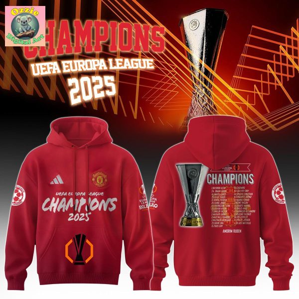 Manchester Utd Champions Europa League 2025 Season Hoodie T Shirt