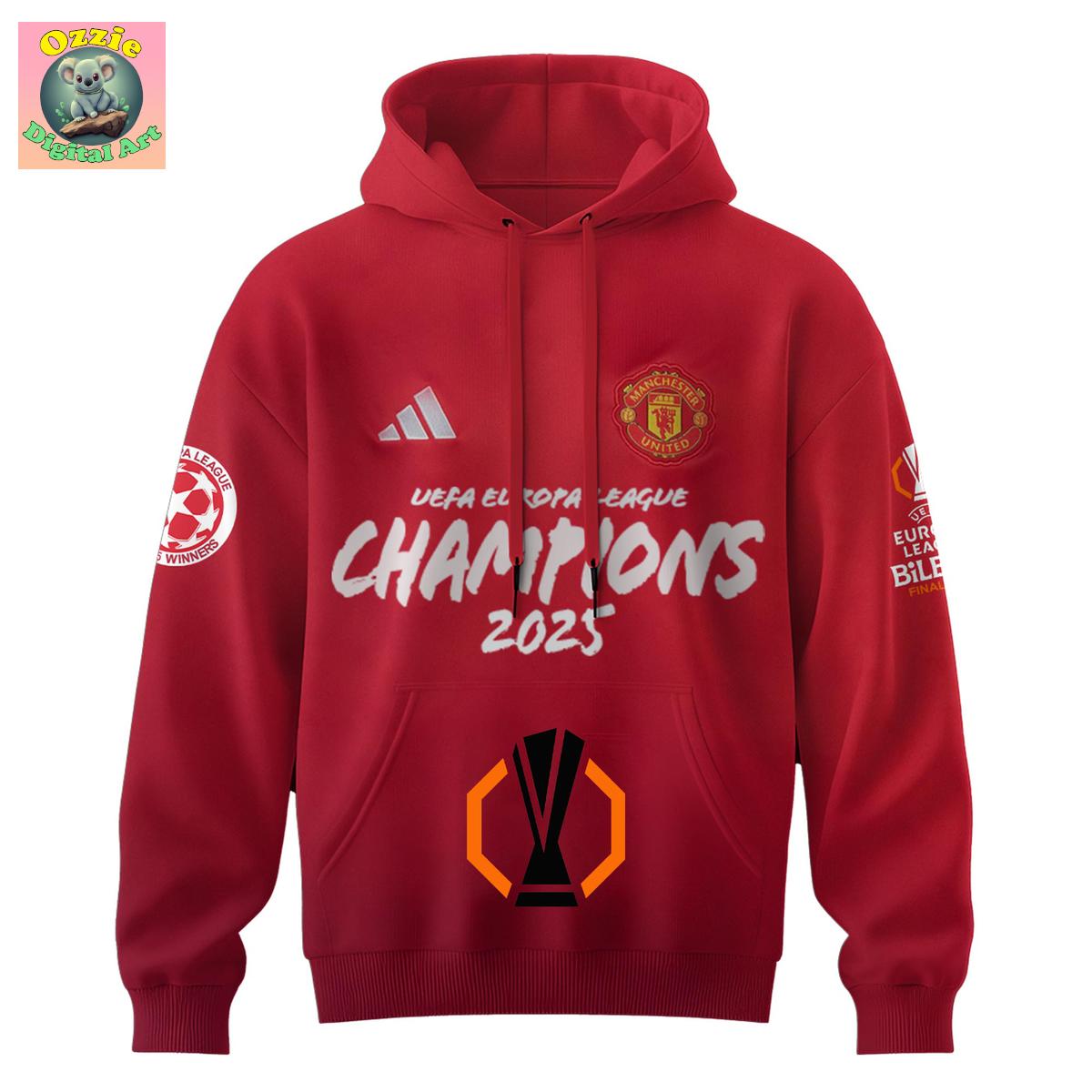 Manchester Utd Champions Europa League 2025 Season Hoodie T Shirt Manchester Utd Champions Europa League 2025 Season Hoodie T Shirt