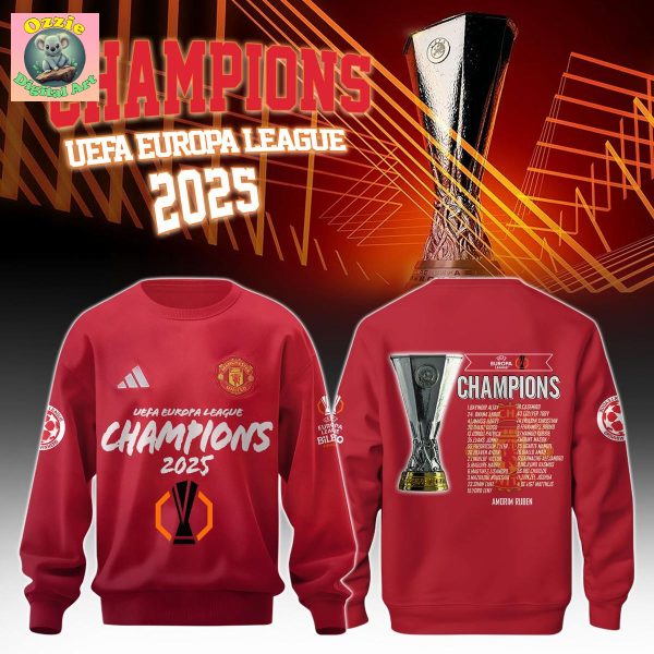 Manchester Utd Champions Europa League 2025 Season Hoodie T Shirt