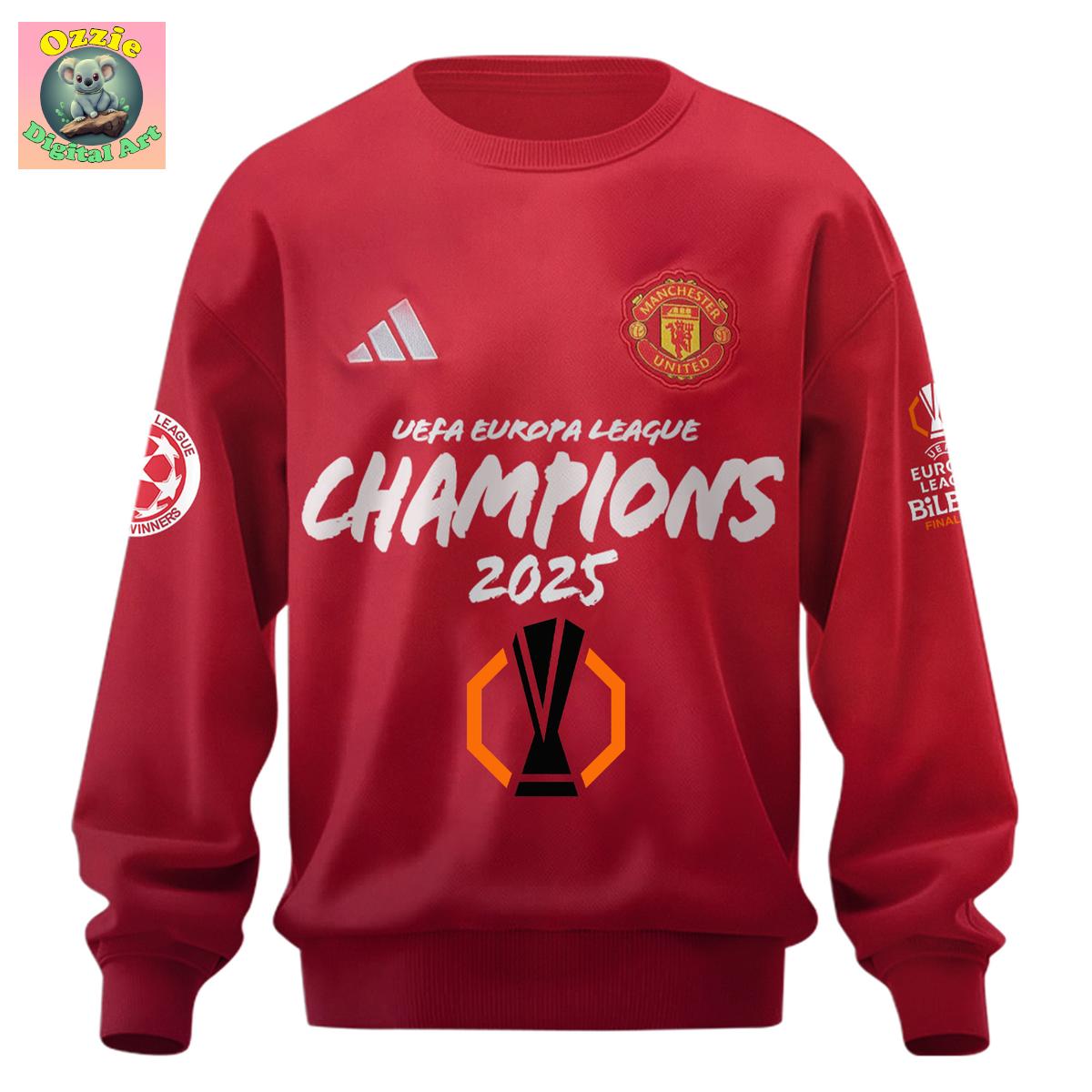 Manchester Utd Champions Europa League 2025 Season Hoodie T Shirt Manchester Utd Champions Europa League 2025 Season Hoodie T Shirt