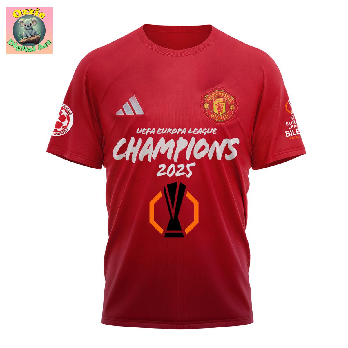 Manchester Utd Champions Europa League 2025 Season Hoodie T Shirt Manchester Utd Champions Europa League 2025 Season Hoodie T Shirt