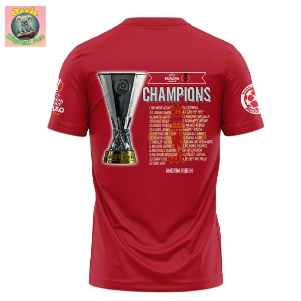 Manchester Utd Champions Europa League 2025 Season Hoodie T Shirt