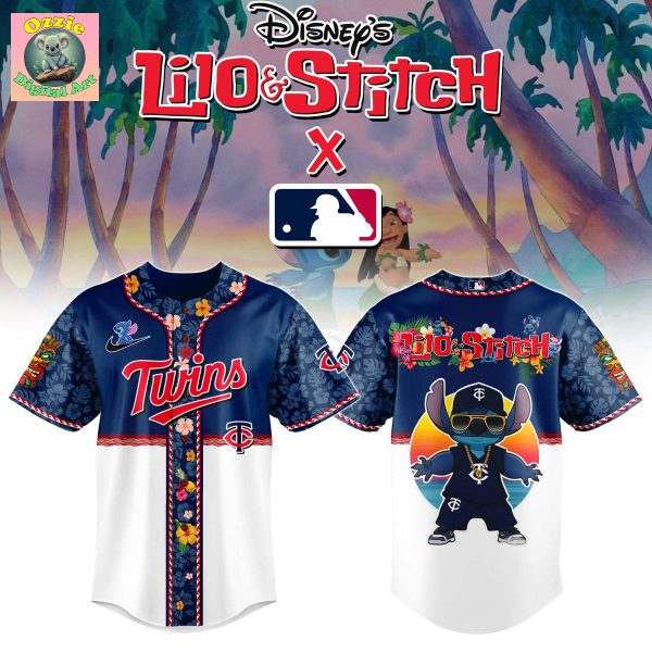 Minnesota Twins Lilo & Stitch 2025 Baseball Jersey