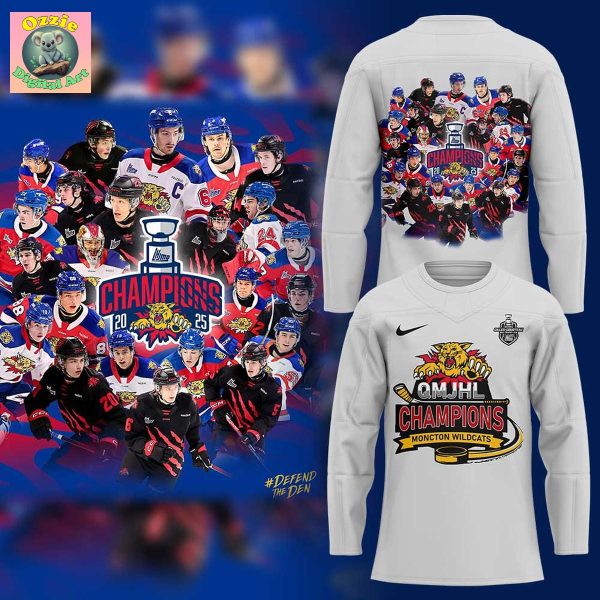Moncton Wildcats 2025 QMJHL Champions Hockey Jersey