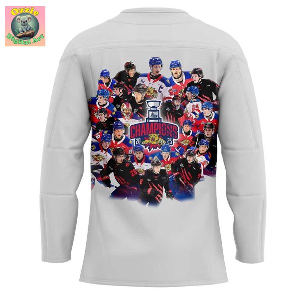 Moncton Wildcats 2025 QMJHL Champions Hockey Jersey