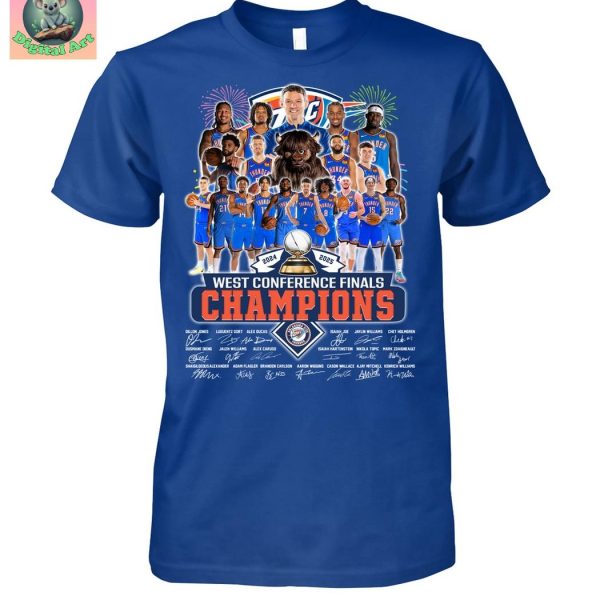 Oklahoma City Thunder West Conference Finals Champions 2025 T Shirt