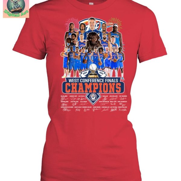 Oklahoma City Thunder West Conference Finals Champions 2025 T Shirt