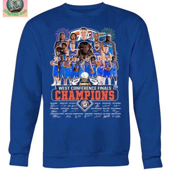 Oklahoma City Thunder West Conference Finals Champions 2025 T Shirt