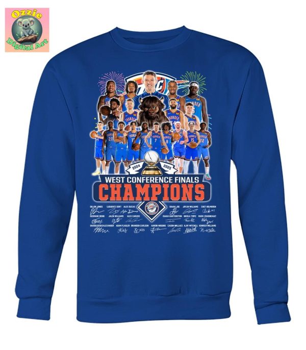 Oklahoma City Thunder West Conference Finals Champions 2025 T Shirt