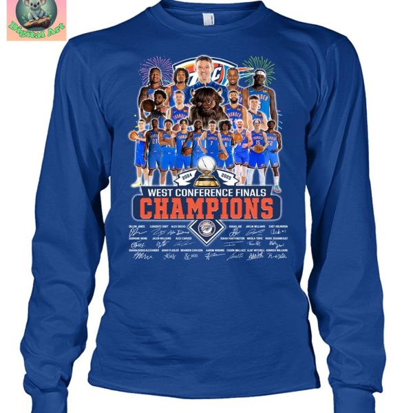 Oklahoma City Thunder West Conference Finals Champions 2025 T Shirt