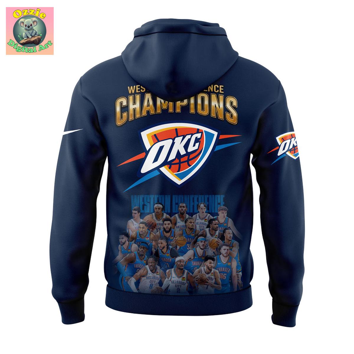 Oklahoma City Thunder Western Conference Champions 2025 Hoodie T Shirt Oklahoma City Thunder Western Conference Champions 2025 Hoodie T Shirt