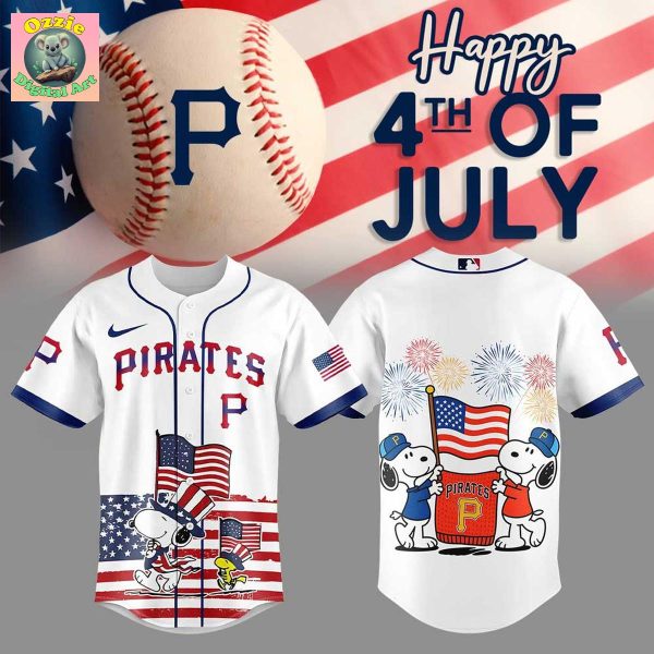 Pittsburgh Pirates Snoopy Happy 4th Of July Baseball Jersey