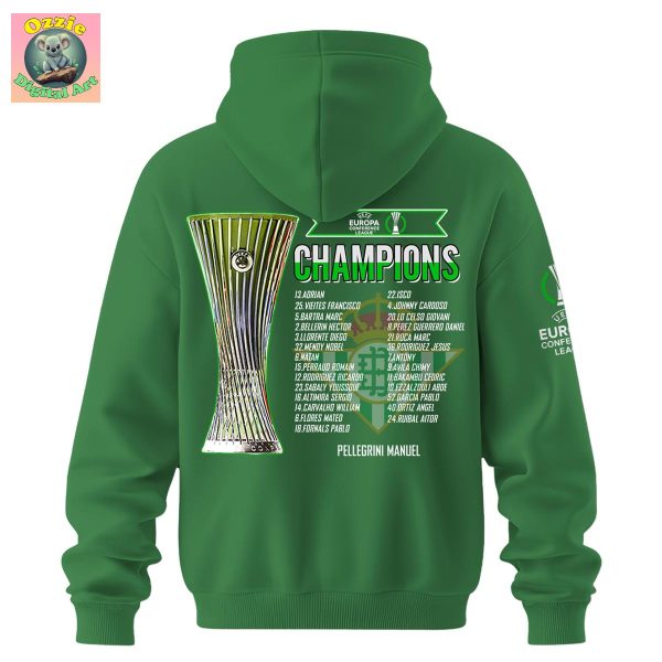 Real Betis Europe UEFA Conference League Champions 2025 Hoodie T Shirt