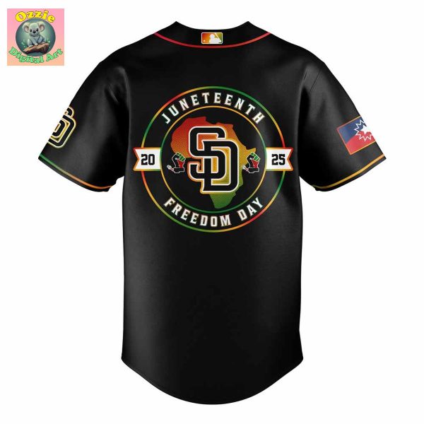 San Diego Padres JuneTeenth Freedom Day Baseball Jersey