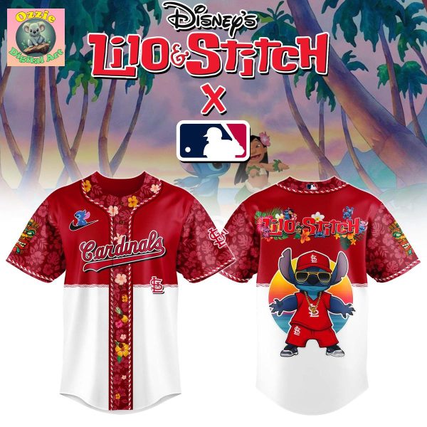 St.Louis Cardinals Lilo & Stitch 2025 Baseball Jersey