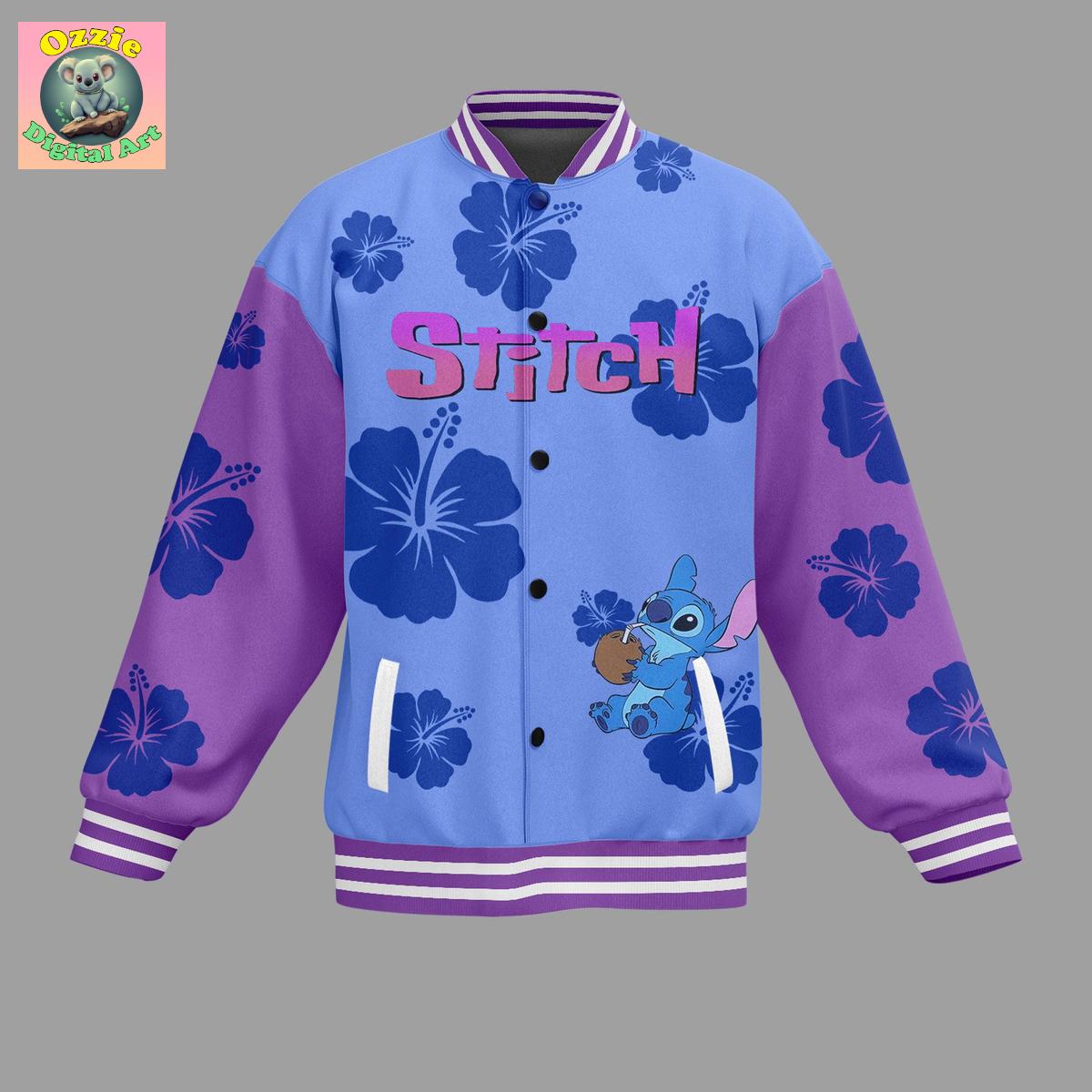 Stitch Stay Weird Forever Fun Baseball Jacket Stitch Stay Weird Forever Fun Baseball Jacket