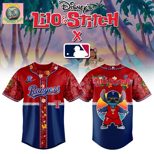 Texas Rangers Lilo & Stitch 2025 Baseball Jersey