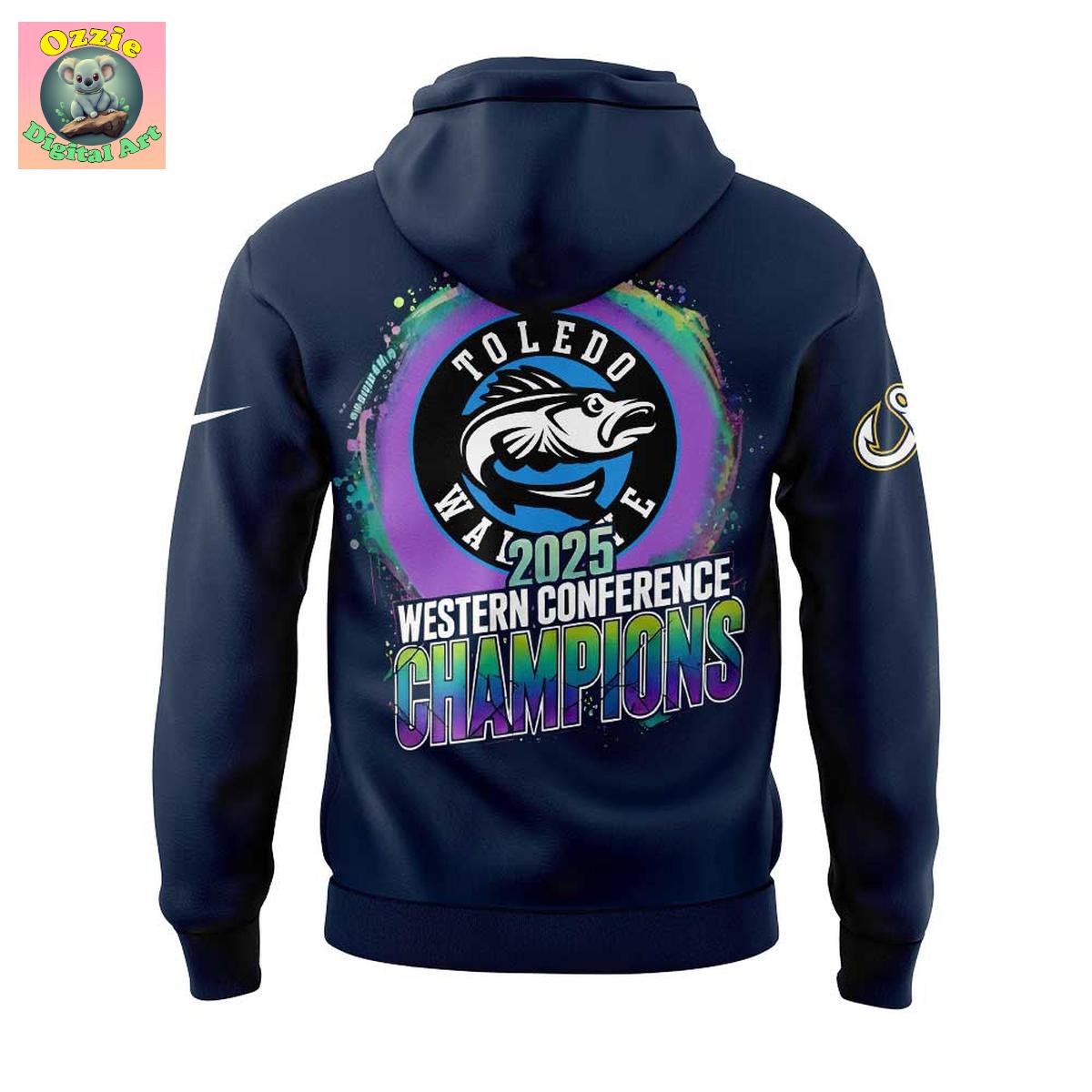 Toledo Walleye 2025 Western Conference Champions Hoodie T Shirt Toledo Walleye 2025 Western Conference Champions Hoodie T Shirt