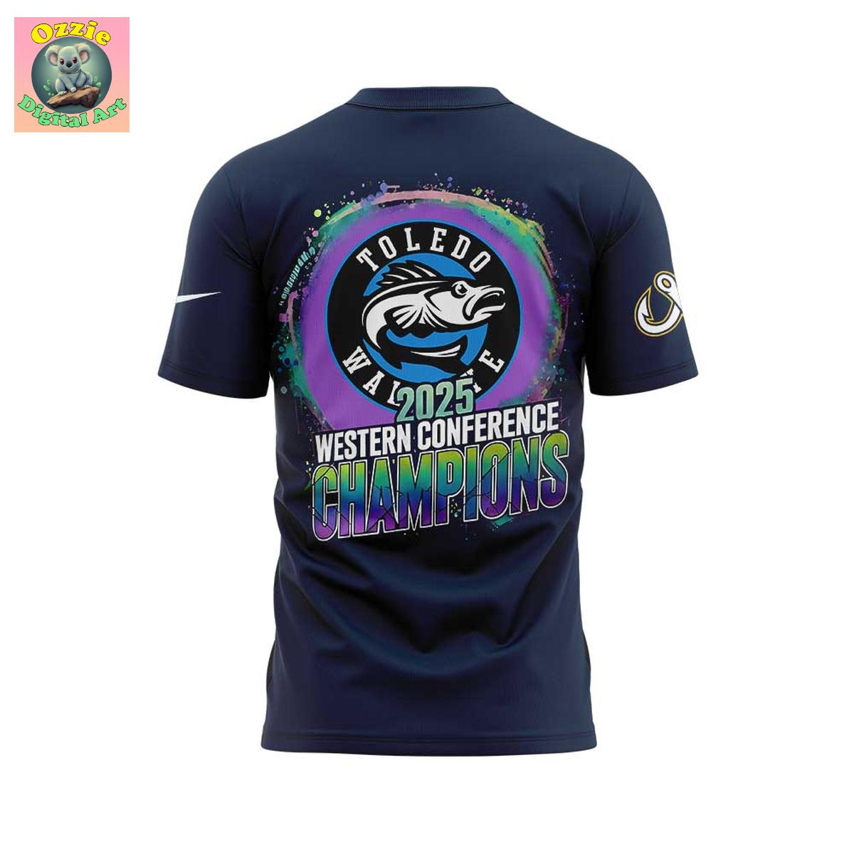 Toledo Walleye 2025 Western Conference Champions Hoodie T Shirt Toledo Walleye 2025 Western Conference Champions Hoodie T Shirt