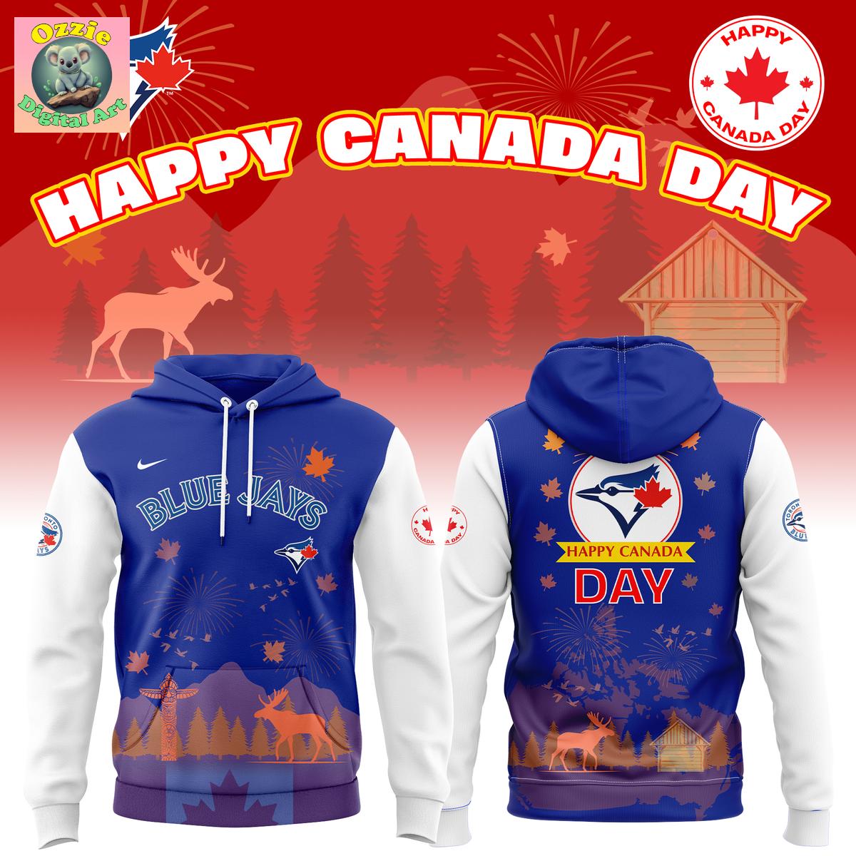 Toronto Blue Jays Happy Canada Day 2025 Hoodie T Shirt Toronto Blue Jays Happy Canada Day 2025 Hoodie T Shirt