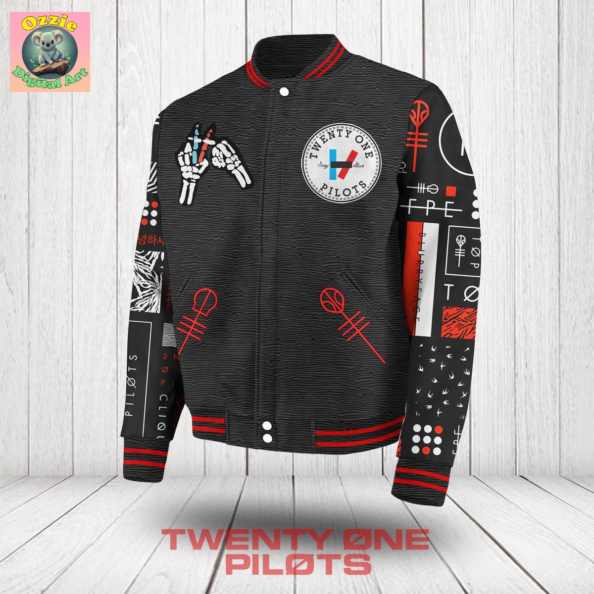 Twenty One Pilots My Name's Blurryface Baseball Jacket Twenty One Pilots My Name's Blurryface Baseball Jacket