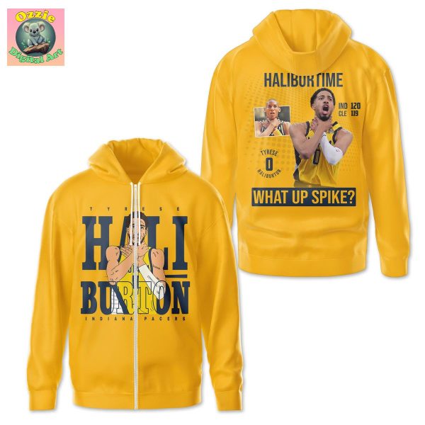 Tyrese Haliburton It’s Haliburtime What Up Spike Hoodie T Shirt