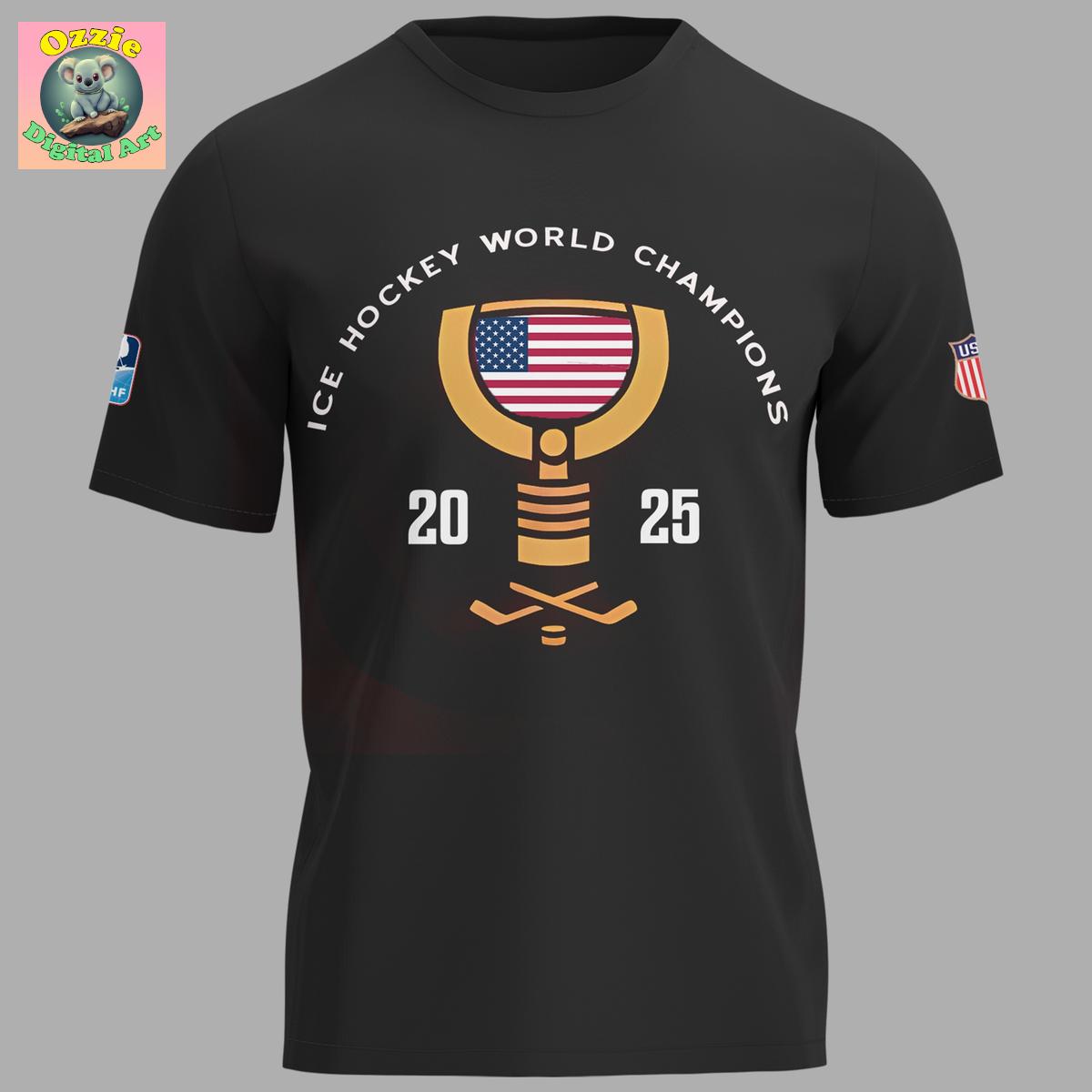 USA Hockey Ice Hockey World Champions 2025 Hoodie T Shirt USA Hockey Ice Hockey World Champions 2025 Hoodie T Shirt