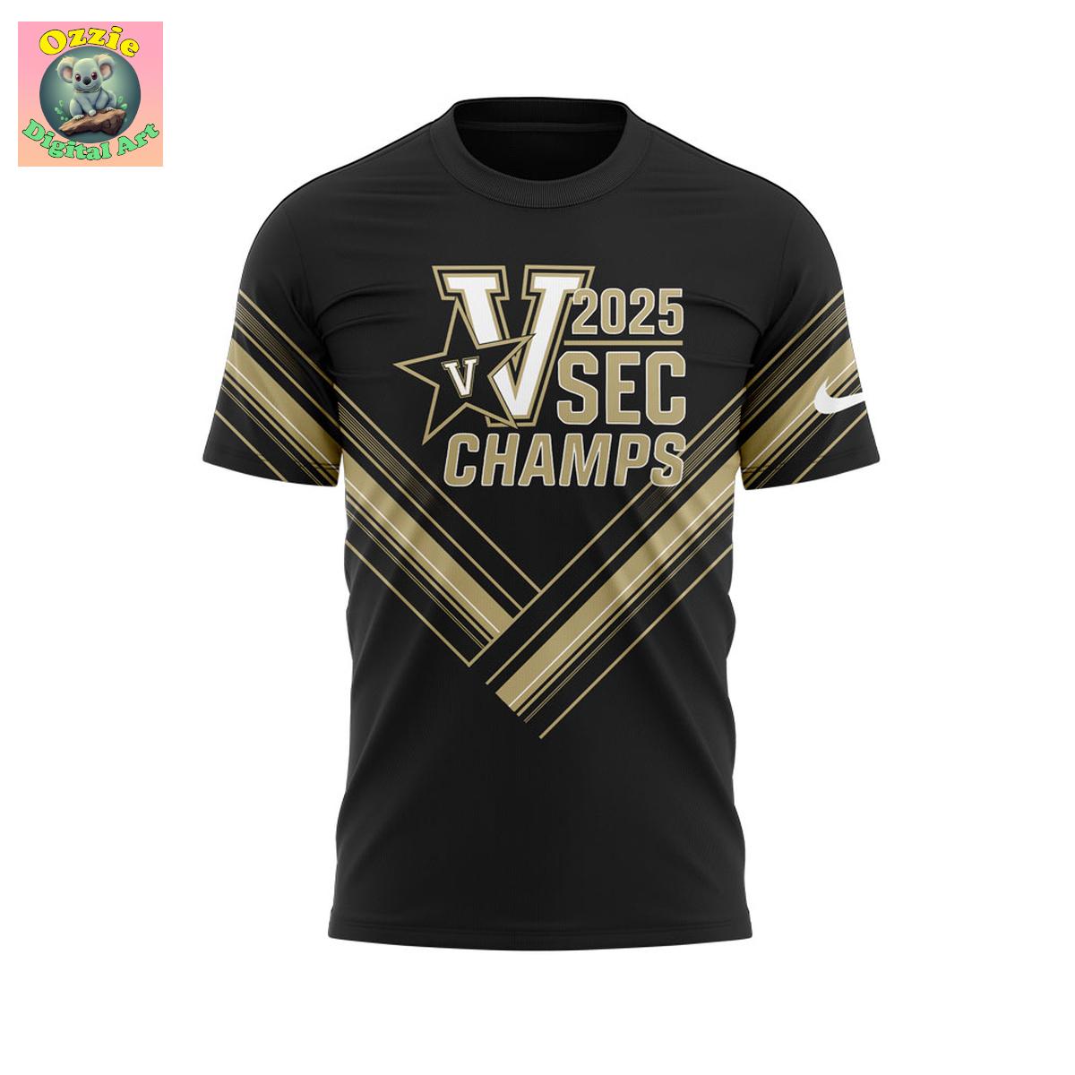 Vanderbilt Baseball 2025 Sec Champions Hoodie T Shirt Vanderbilt Baseball 2025 Sec Champions Hoodie T Shirt