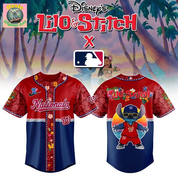 Washington Nationals Lilo & Stitch 2025 Baseball Jersey