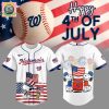Seattle Mariners Snoopy Happy 4th Of July Baseball Jersey